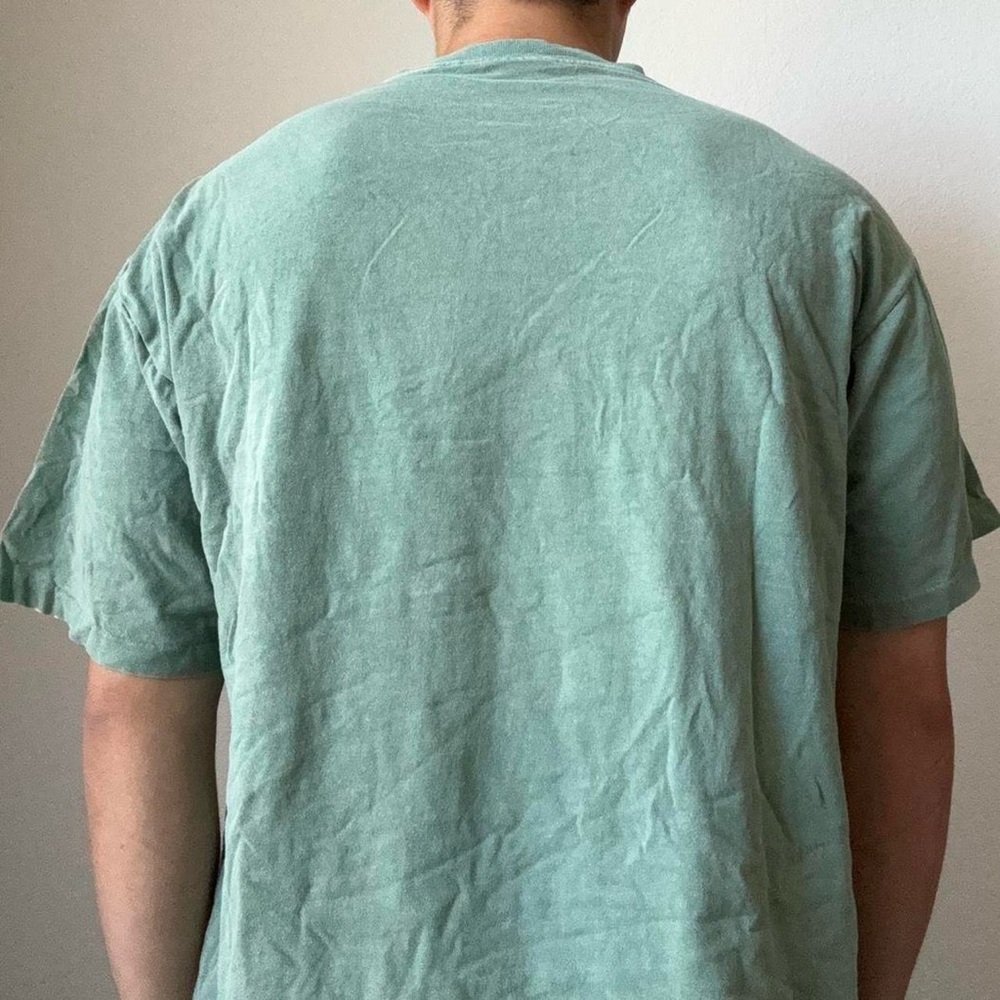 Vintage 1990s Conserve the Wilds Graphics Green Single Stitched T-Shirt - Picture 2 of 7